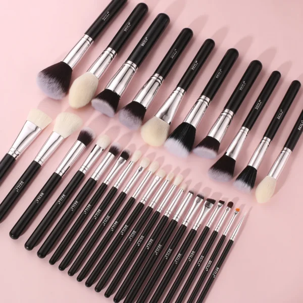 BEILI Black Makeup brushes set Professional Natural goat fiber hair brushes Foundation Powder Contour Eyeshadow make up brushes - Image 2