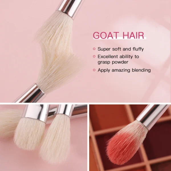 BEILI Black Makeup brushes set Professional Natural goat fiber hair brushes Foundation Powder Contour Eyeshadow make up brushes - Image 4