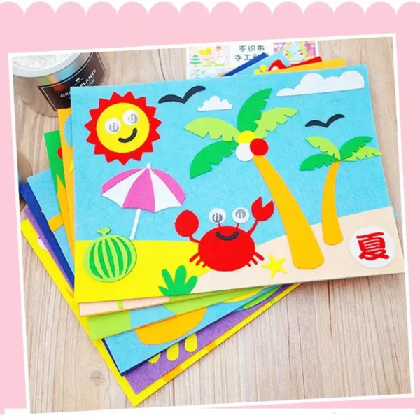 10/40Pcs Nonwoven Needlework Felt Fabric 10cm Patchwork Cloth Bundle for Kids Scrapbooking Doll Sewing Crafts DIY Quilting Sheet - Image 6