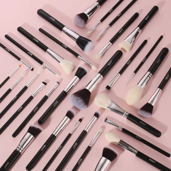 BEILI Black Makeup brushes set Professional Natural goat fiber hair brushes Foundation Powder Contour Eyeshadow make up brushes - Image 6