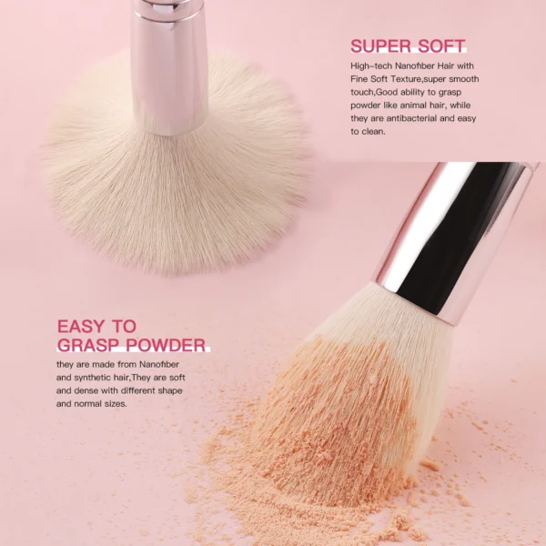 BEILI Black Makeup brushes set Professional Natural goat fiber hair brushes Foundation Powder Contour Eyeshadow make up brushes - Image 3