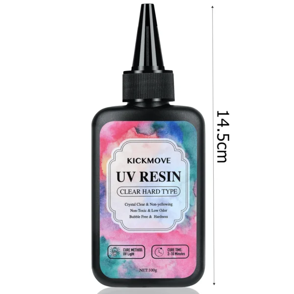 300g UV Resin Clear,Hard,Upgraded Crystal Clear Epoxy Resin Up Premixed UV Cure Resin for Craft Jewelry Making - Image 2