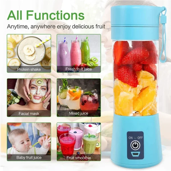 Portable Mini Electric Juicer USB Charging Smoothie Milkshake Maker Automatic Fresh Squeezer Fruit Orange Lemon Kitchen Blender - Image 2