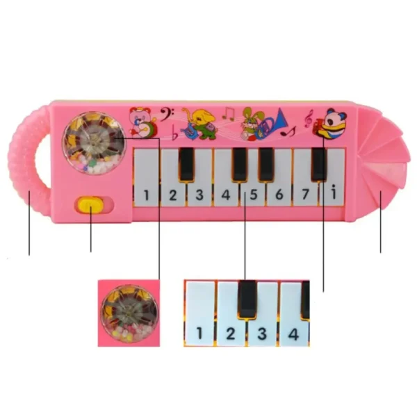 Baby Musical Toy Portable Portable Kids Piano Keyboard Battery Powered Plastic Music Instrument Early Educational Toys For Child - Image 5