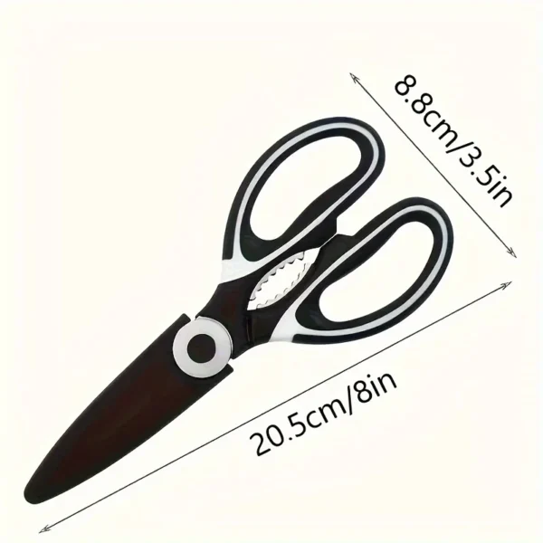 Heavy duty stainless steel kitchen scissors-multifunctional food scissors, pizza and salad - Image 6