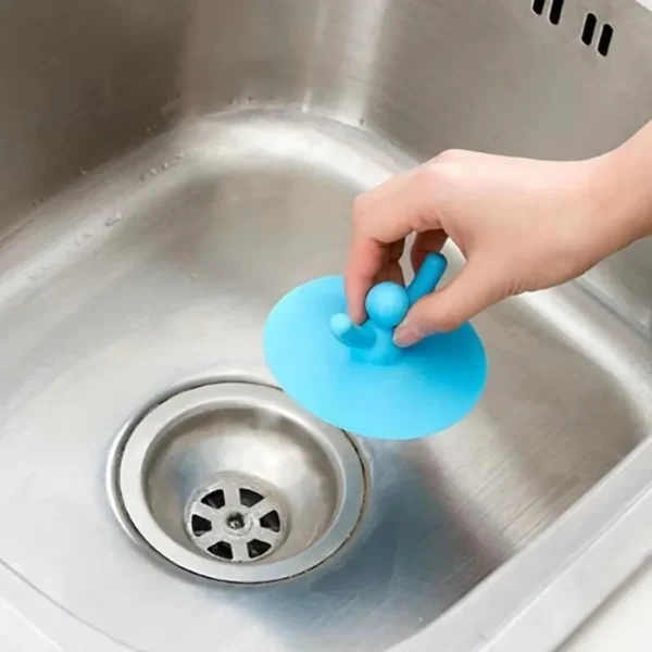 Silicone Bathtub Floor Drain 3 colors for Kitchen Bathroom Accessories Hair Stopper Portable Kitchen Sink Stopper Drain Plug - Image 3