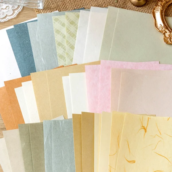 40Pcs Floral Handmade Paper Mix Material Junk Journal Planner Scrapbooking Vintage Decorative Collage DIY Craft Background Paper - Image 3