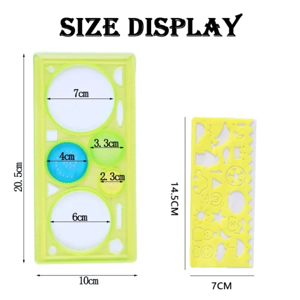 Geometry Spirograph Drawing Stencils Set Painting Template Art Crafts Creative Kids Educational Toy Variety of Flowers Ruler - Image 6