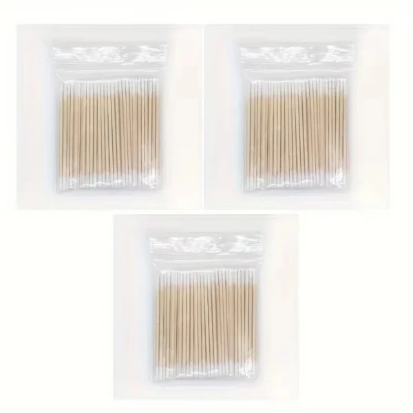 Disposable Ultra-small Micro Brushes Eyelash Extension Glue Removing Tools Double-end Wood Cotton Swab Lint-Free 7cm - Image 5