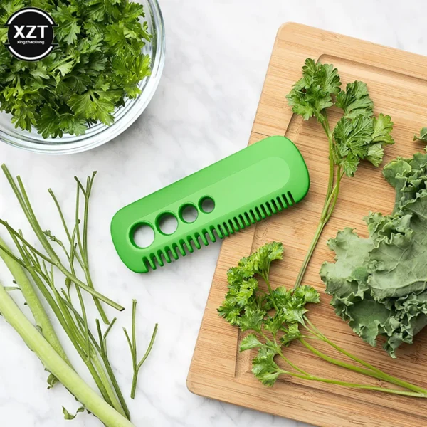 1Pc Vegetable Herb Eliminator Kale Oregano Parsley Cilantro Stripper Looseleaf Comb Household Gadgets Portable Kitchen Tools