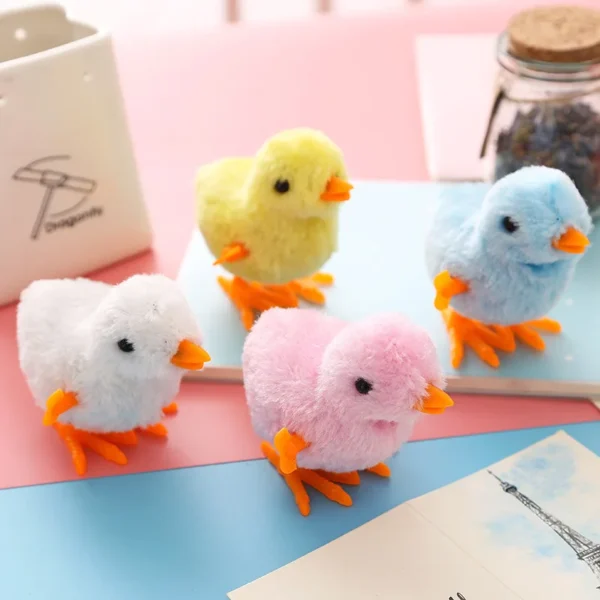 1pcs Cute Wind Up Chick Plush Animals Toy Kids Boy Girl Stuffed Animals Chick Clockwork Walking Toys Children Fun Gifts - Image 2