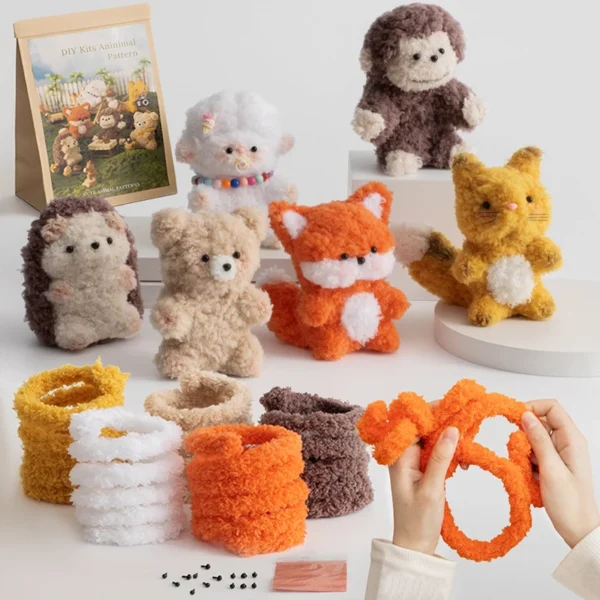 1 Kit Cute Twisting Rod Material Pack With English Tutorial Video Making Crafts Ultra Thick Dense Diy Sewing Dolls Wool Root