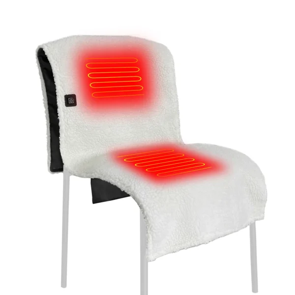 Electric Heated Sherpa Chair Pad Temperature Adjustable Chair Mat for Chair Sofa Couch