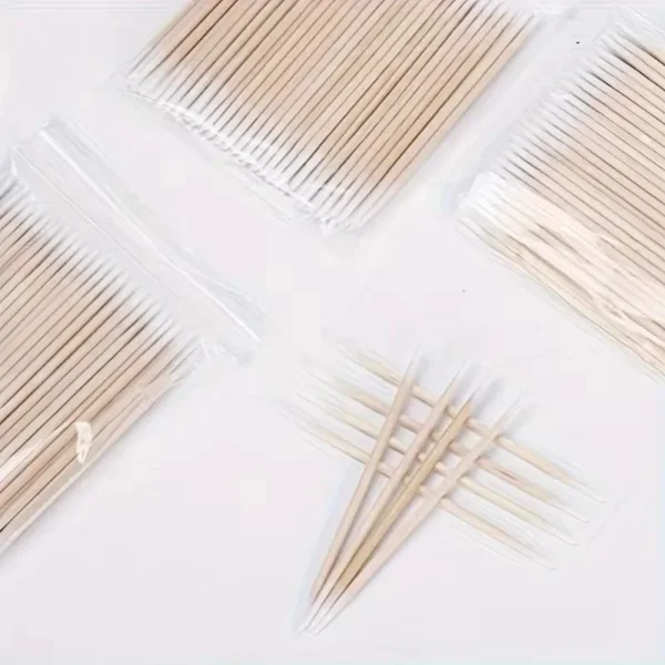 Disposable Ultra-small Micro Brushes Eyelash Extension Glue Removing Tools Double-end Wood Cotton Swab Lint-Free 7cm - Image 6