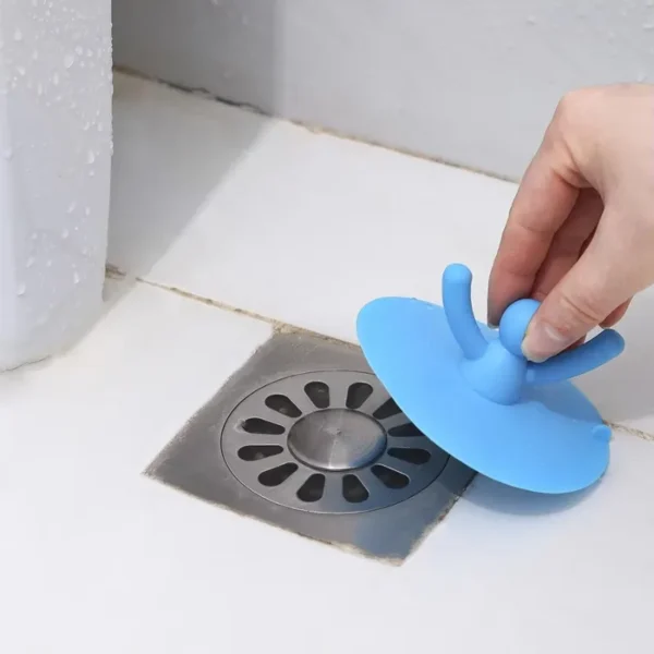 Silicone Bathtub Floor Drain 3 colors for Kitchen Bathroom Accessories Hair Stopper Portable Kitchen Sink Stopper Drain Plug - Image 4