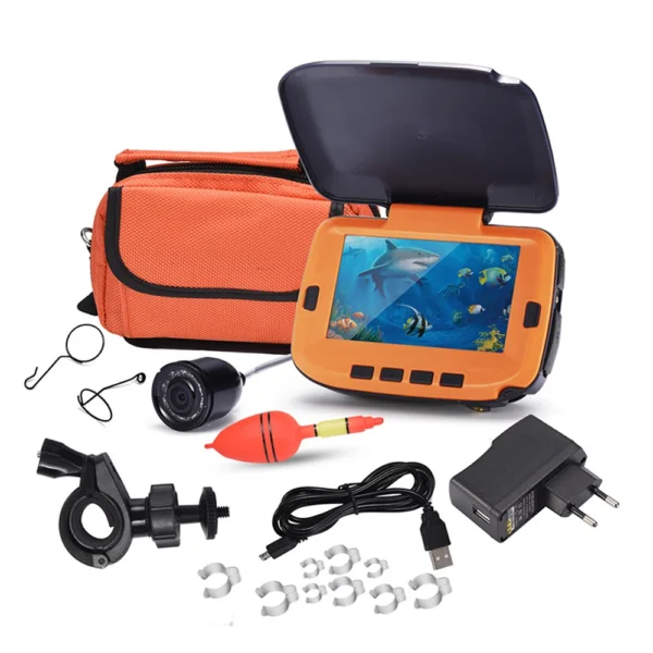 Underwater Fishing Camera with 4.3in Digital LCD Monitor 120° 300,000 Pixels 8 CS Night Vision for River/Ice Fishing Outdoor
