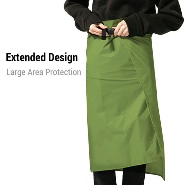 Half Body Rain Skirt Waterproof Rainwear Breathable Rain Kilt Lightweight Rain Gear for Camping Hiking Waterproof Raincoat Skirt