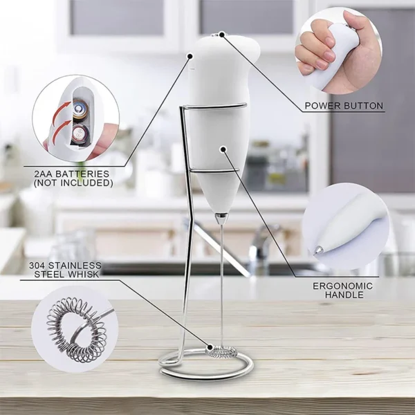 Milk Frother Handheld Mixer Electric Coffee Foamer Egg Beater Cappuccino Stirrer Mini Portable Blenders Home Kitchen Whisk Tool - Image 5