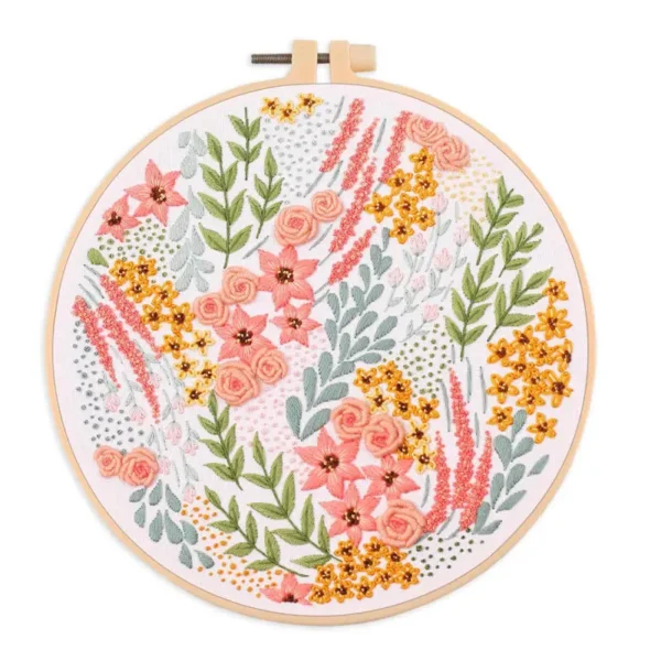 Embroidery Kit for Beginners and Embroidery Enthusiasts - Includes Floral Landscape with Thread Needles - Image 5