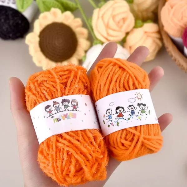 12Color Set Kids DIY Knitting Crochet Yarns Colorful Material For Needlework Sewing Hand Crafting Wool Ball Hat Dolls Soft Sewin - Image 5