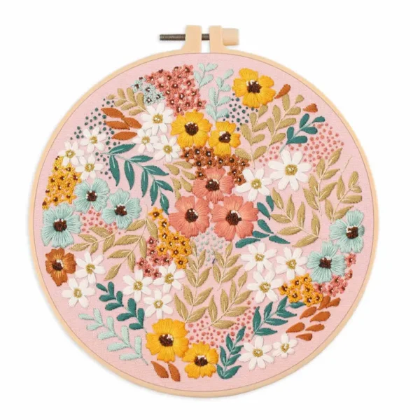 Embroidery Kit for Beginners and Embroidery Enthusiasts - Includes Floral Landscape with Thread Needles - Image 6