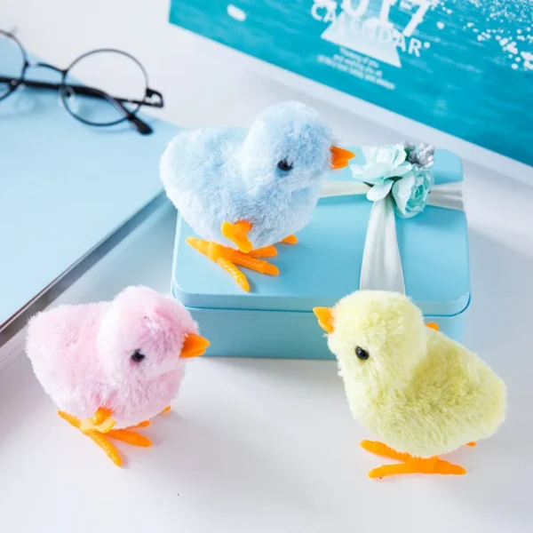 1pcs Cute Wind Up Chick Plush Animals Toy Kids Boy Girl Stuffed Animals Chick Clockwork Walking Toys Children Fun Gifts - Image 3