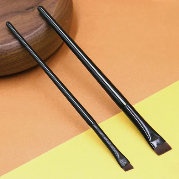 Black Fiber Korean Makeup Products Eyeliner Eyebrow Angled Brushes Kit Cosmetics Beauty Tools Set Accessories for Female Woman