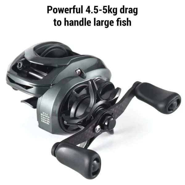 4.5-5kg Drag Baitcast Reel 5+1BB Fishing Baitcast Reel High Speed 7.2:1 Baitcasting Reel 4.5-5kg Drag Fishing Reel - Image 3