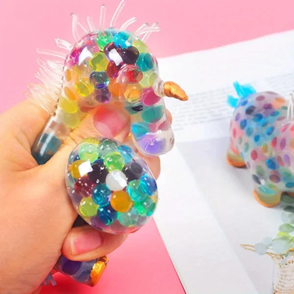 Unicorn Stress Balls Toy Heal Your Mood Unicorn Squeeze Toy Stress and Anxiety Relief Unicorn Fidget Ball Toy Colorful Gel Water - Image 4